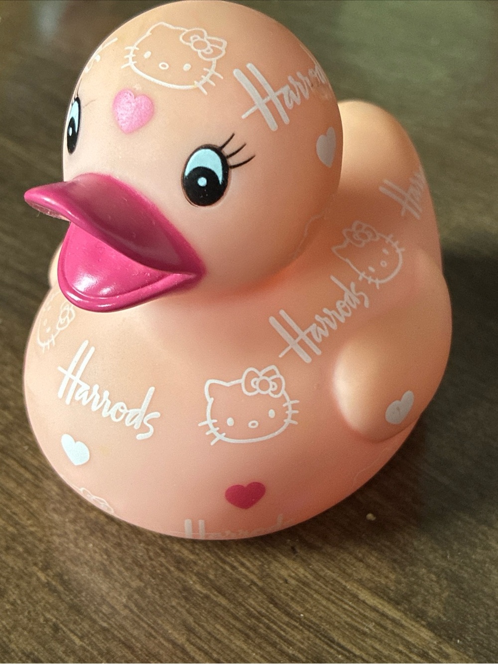 Harrods Peach Pink Hello Kitty Rubber Duck